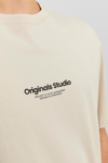 Jack & Jones Originals Jorvesterbro Pamuklu Bisiklet Yaka Relaxed Fit Erkek T Shirt 12240121 TAŞ
