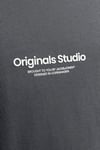 Jack & Jones Originals Jorvesterbro Pamuklu Bisiklet Yaka Relaxed Fit Erkek T Shirt 12240121 GRİ