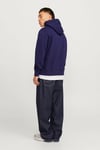 Jack & Jones Originals Jorvesterbro Pamuklu Kapüşonlu Relaxed Fit Erkek Sweat 12241687 LACİVERT