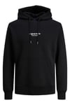 Jack & Jones Originals Jorvesterbro Pamuklu Kapüşonlu Relaxed Fit Erkek Sweat 12241687 SİYAH