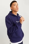 Jack & Jones Originals Jorvesterbro Pamuklu Kapüşonlu Relaxed Fit Erkek Sweat 12241687 LACİVERT