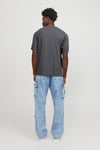 Jack & Jones Originals Jorvesterbro Pamuklu Bisiklet Yaka Relaxed Fit Erkek T Shirt 12240121 GRİ