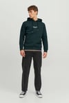 Jack & Jones Originals Jorvesterbro Pamuklu Kapüşonlu Relaxed Fit Erkek Sweat 12241687 PETROL