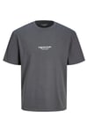 Jack & Jones Originals Jorvesterbro Pamuklu Bisiklet Yaka Relaxed Fit Erkek T Shirt 12240121 GRİ