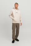 Jack & Jones Originals Jorvesterbro Pamuklu Kapüşonlu Relaxed Fit Erkek Sweat 12241687 TAŞ