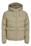 Jack & Jones Originals Jorvesterbro Suya Dayanıklı Kapüşonlu Erkek Mont 12238849 TAŞ