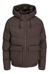 Jack & Jones Originals Jorvesterbro Suya Dayanıklı Kapüşonlu Erkek Mont 12238849 KOYU KAHVE
