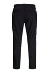 Jack & Jones Pamuk ve Keten Karışımlı Relaxed Fit Normal Bel Erkek Pantolon 12274977 SİYAH