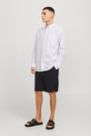 Jack & Jones Pants Studio Jpstjaıden Keten Karışımlı Relaxed Fit Normal Bel Erkek Short 12274968 SİYAH