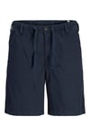 Jack & Jones Pants Studio Jpstjaıden Keten Karışımlı Relaxed Fit Normal Bel Erkek Short 12274968 LACİVERT