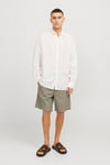 Jack & Jones Pants Studio Jpstjaıden Keten Karışımlı Relaxed Fit Normal Bel Erkek Short 12274968 Olive