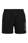 Jack & Jones Pants Studio Jpstmaui Regular Fit Logolu Bağlamalı Erkek Mayo Short 12272799 SİYAH