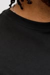 Jack & Jones Plus Büyük Beden % 100 Pamuk Regular Fit Logolu Erkek T Shirt 12298346 SİYAH