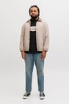 Jack & Jones Plus Büyük Beden % 100 Pamuk Regular Fit Logolu Erkek T Shirt 12298346 SİYAH