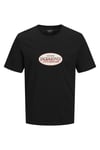 Jack & Jones Plus Büyük Beden % 100 Pamuk Regular Fit Logolu Erkek T Shirt 12298346 SİYAH