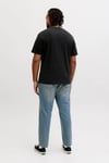 Jack & Jones Plus Büyük Beden % 100 Pamuk Regular Fit Logolu Erkek T Shirt 12298346 SİYAH