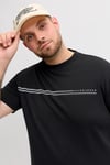 Jack & Jones Plus Büyük Beden Pamuklu Regular Fit Bisiklet Yaka Erkek T Shirt 12297257 SİYAH