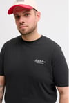 Jack & Jones Plus Büyük Beden Pamuklu Regular Fit Bisiklet Yaka Erkek T Shirt 12289683 SİYAH