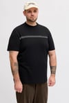 Jack & Jones Plus Büyük Beden Pamuklu Regular Fit Bisiklet Yaka Erkek T Shirt 12297257 SİYAH