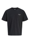 Jack & Jones Plus Büyük Beden Pamuklu Regular Fit Bisiklet Yaka Erkek T Shirt 12289683 SİYAH