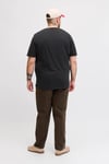 Jack & Jones Plus Büyük Beden Pamuklu Regular Fit Bisiklet Yaka Erkek T Shirt 12289683 SİYAH