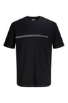 Jack & Jones Plus Büyük Beden Pamuklu Regular Fit Bisiklet Yaka Erkek T Shirt 12297257 SİYAH