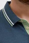 Jack & Jones Plus Jjepaulos Logolu Pamuklu Büyük Beden Düğmeli Erkek Polo Yaka T Shirt 12143859 İNDİGO
