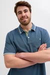 Jack & Jones Plus Jjepaulos Logolu Pamuklu Büyük Beden Düğmeli Erkek Polo Yaka T Shirt 12143859 İNDİGO