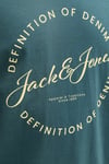 Jack & Jones Plus Jjgrayson Pamuklu Regular Fit Baskılı Bisiklet Yaka Erkek T Shirt 12294514 YEŞİL