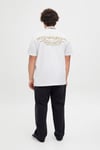Jack & Jones Plus Jorİslİngton Baskılı Pamuklu Oversize Fit Büyük Beden Erkek T Shirt 12278557 BEYAZ