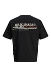Jack & Jones Plus Jorİslİngton Baskılı Pamuklu Oversize Fit Büyük Beden Erkek T Shirt 12278557 SİYAH