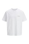 Jack & Jones Plus Jorİslİngton Baskılı Pamuklu Oversize Fit Büyük Beden Erkek T Shirt 12278557 BEYAZ