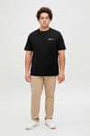 Jack & Jones Plus Jorİslİngton Baskılı Pamuklu Oversize Fit Büyük Beden Erkek T Shirt 12278557 SİYAH