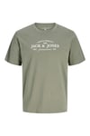 Jack & Jones Plus Jprblakevin Pamuklu Standart Fit Logolu Erkek T Shirt 12298340 HAKİ