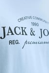 Jack & Jones Plus Jprblakevin Pamuklu Standart Fit Logolu Erkek T Shirt 12298340 MAVİ