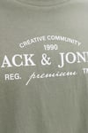 Jack & Jones Plus Jprblakevin Pamuklu Standart Fit Logolu Erkek T Shirt 12298340 HAKİ