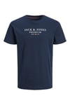 Jack & Jones Premium % 100 Pamuk Regular Fit Bisiklet Yaka Erkek T Shirt 12217167 LACİVERT