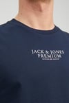 Jack & Jones Premium % 100 Pamuk Regular Fit Bisiklet Yaka Erkek T Shirt 12217167 LACİVERT
