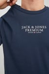 Jack & Jones Premium % 100 Pamuk Regular Fit Bisiklet Yaka Erkek T Shirt 12217167 LACİVERT