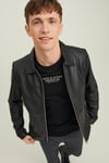 Jack & Jones Premium % 100 Pamuk Regular Fit Bisiklet Yaka Erkek T Shirt 12217167 SİYAH