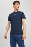 Jack & Jones Premium % 100 Pamuk Regular Fit Bisiklet Yaka Erkek T Shirt 12217167 LACİVERT