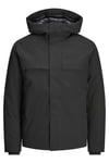Jack & Jones Premium Jprblawave Suya Dayanıklı Regular Fit Kapüşonlu Erkek Mont 12259457 SİYAH