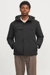 Jack & Jones Premium Jprblawave Suya Dayanıklı Regular Fit Kapüşonlu Erkek Mont 12259457 SİYAH