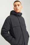 Jack & Jones Premium Jprblawave Suya Dayanıklı Regular Fit Kapüşonlu Erkek Mont 12259457 KOYU LACIVERT