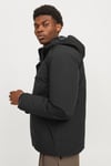 Jack & Jones Premium Jprblawave Suya Dayanıklı Regular Fit Kapüşonlu Erkek Mont 12259457 SİYAH