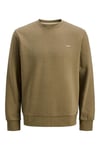 Jack & Jones Premium Jprblunathan Pamuklu Regular Fit Logolu Bisiklet Yaka Erkek Sweat 12284399 VİZON