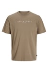 Jack & Jones Premium Jprccjayson % 100 Pamuk Regular Fit Bisiklet Yaka Erkek T Shirt 12275186 VİZON