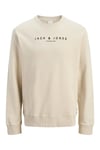 Jack & Jones Premium Jprccjayson Pamuklu Regular Fit Bisiklet Yaka Erkek Sweat 12283436 BEJ