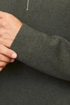 Jack & Jones Premium Jprccmılano% 100 Pamuk Relaxed Fit Dik Yaka Erkek Kazak 12259664 HAKİ