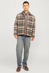 Jack & Jones Premium Jprccmılano % 100 Pamuk Relaxed Fit Dik Yaka Erkek Kazak 12259664 BEJ